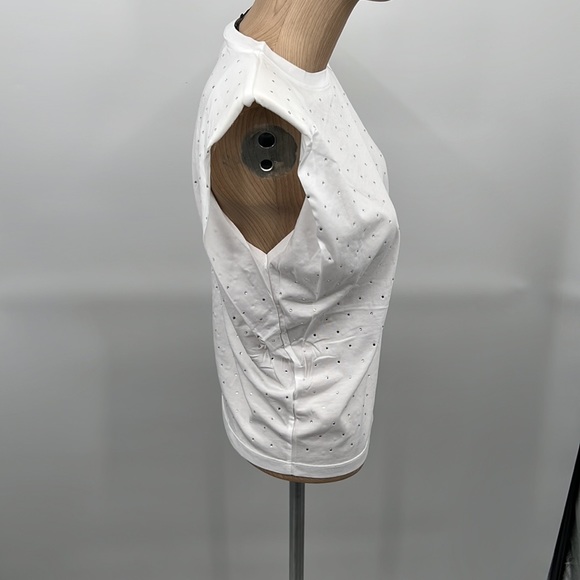🆕Padded Shoulder Tee Generation Love Lex Crystal Sleeveless White Soft T-Shirt - Picture 8 of 16